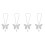 4Pcs Durable Butterfly Car Mirror Hanging Accessories White 5