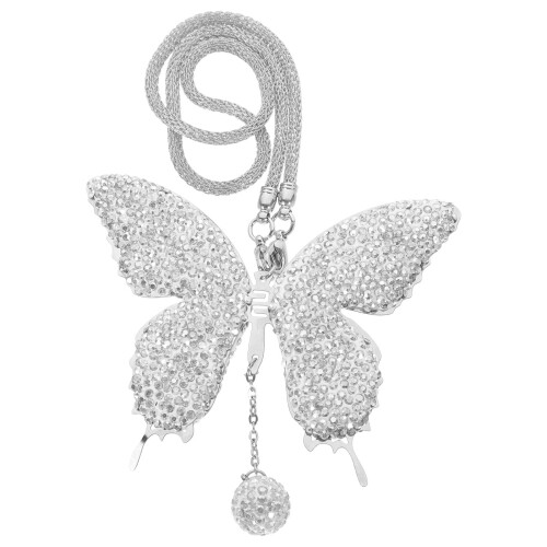 4Pcs Durable Butterfly Car Mirror Hanging Accessories White
