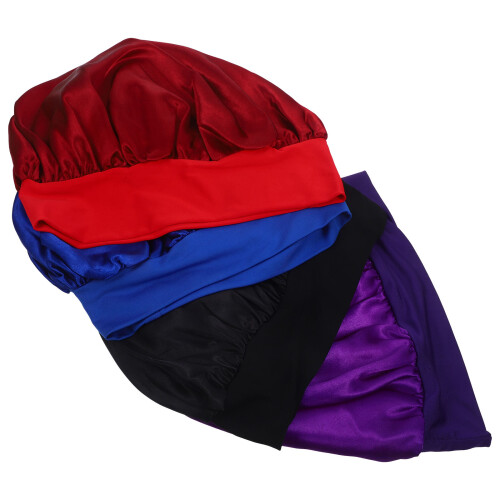 20Pcs Satin Hair Bonnet for Sleeping Women Comfortable Elastic Caps 1