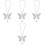 4Pcs Durable Butterfly Car Mirror Hanging Accessories White 4