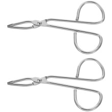 10Pcs Stainless Steel Scissor Tweezers for Eyebrow Grooming Silver