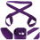 4Pcs Purple Multi-Function Cotton Yoga Mat Sling Strap for Easy Carry 10