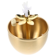 3Pcs Retro Golden Kerosene Lamp for Buddhist Altar with Flame Control