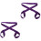 4Pcs Purple Multi-Function Cotton Yoga Mat Sling Strap for Easy Carry 4
