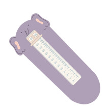 2Pcs Purple Abs+tpr Baby Shoe Size Chart Foot Measuring Tool for Kids