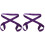 4Pcs Purple Multi-Function Cotton Yoga Mat Sling Strap for Easy Carry 3