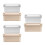 6Pcs Rectangular Tin Boxes with Lids Multi Color Candy Storage 7