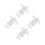 4Sets Mini Badjas Kleding Voor Pop Accessoires Wit Zachte Materialen 5