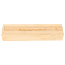3Pcs Female Wood Pregnancy Test Keepsake Box with Footprint Design