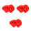 6Pcs Red Ladder Hinge Accessory ABS Tie Rod End Sleeve Replacement 9