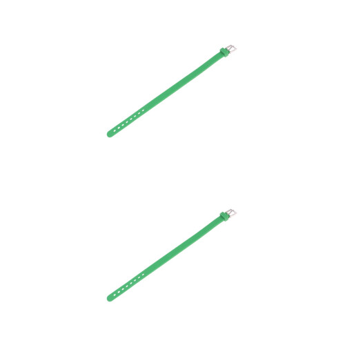 2St Groene Silicone Armband Kinderen Elastische Polsband 2