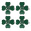10Paren Groene Messing Manchetknopen Met Klaverhart, Duurzame Legering 2