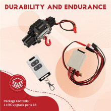 RC Metall Automatische Doppelmotor-Simulationswinde mit Multifunktionaler Fernbedienung für 1/10 RC Crawler Car SCX10 TRX4