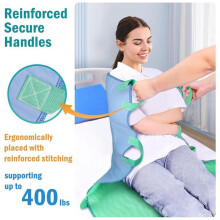 2 PCS 34x52inch Positioning Bed Pad with 8 Handles Waterproof Reusable Incontinence Pads for Patients/Elderly Moving