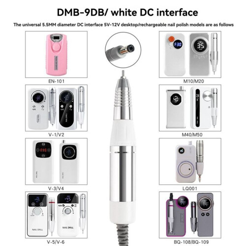 Professional Electric Nails Drill Handle Nails Art Drill Handpiece File Grind Machine Manicure Drill Accessory  Plug 1
