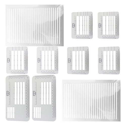 3Sets Plastic Lineaal Sjablonen Voor Envelop Adressering 1