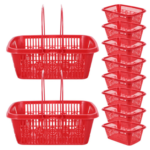 20St Multifunctionele Plastic Fruitmand Met Ventilatie En Handvat