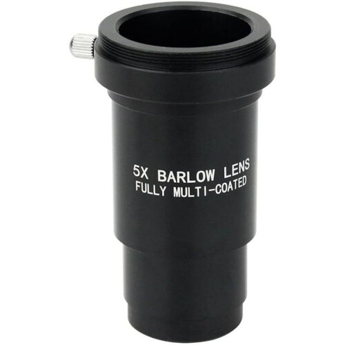 Lente Barlow de 1,25 Polegadas, Acessório de Ocular de Telescópio Astronômico de Metal Acromático 3X