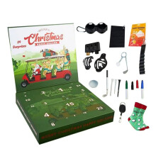 Golfkalender Advent 2025 Dekorationen Advent Kleine Sportgeräte Weihnachtskalender für Regal Schreibtisch Büro Wohnzimmer