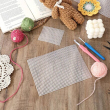 24 Pieces 7 Count Plastic Mesh Canvas Sheets, Plastic Canvas Sheets Mesh Sheet, Eye Meshes for Embroidery,Yarn Crafting