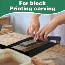 3 Pcs Bench Hook and Inking Plate, Metal Linocut Carving Tools Printmaking for Linoleum Block Wood Printing, 9 X 7 Inch