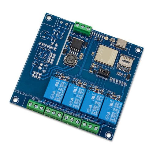 AIR780E 4-Channel Relay Module  WiFi Development Board DC7-24V TYPE-C AIR780E-4G Module 2