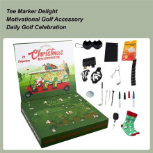 Golfkalender Advent 2025 Golfdekorationer Advent Små Sportverktyg Julkalender för Hylla Skrivbord Kontor Vardagsrum