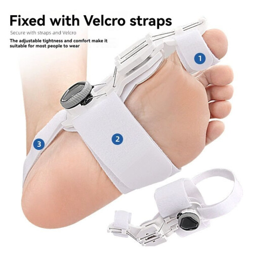 Adjustable Bunion Corrector Knob Bunion Relief Splint Comfortable Toe Straightener with Silicone Pad White 1