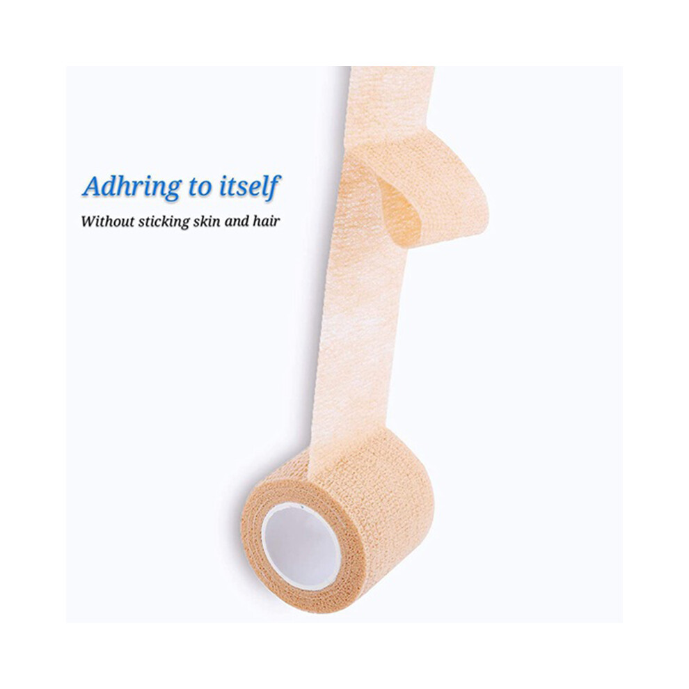 Black 24 Rolls Of Non-Woven Self-Adhesive Bandage Outdoor Sports Tape Finger Joint Bandage 5Cm X 4.5M