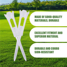 50PZ Tee da  un Doppio Strato di Plastica Tee Soft un Bassa Resistenza    Training Tool Bianca