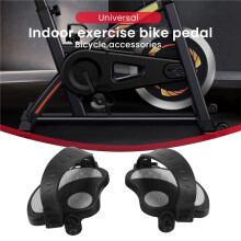 PéDales de VéLo Stationnaire D'Exercice avec Sangles - 1 Paire de PièCes de Rechange pour PéDales de VéLo de Fitness 1/2
