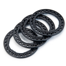 4 Stuks Metaallegering 1.9 Inch Velg Beadlock Ringen voor Axiale SCX10 D90  -4 1/10 RC Crawler Auto Onderdelen, Zwart