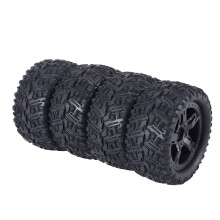 4Pcs Rubber Tires Tyre Wheel P6973 for Remo Hobby Smax 1621 1625 1631 1635 1651 1655 1/16 RC Car Upgrade Parts