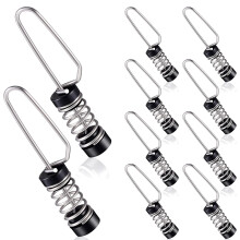 10 Pezzi Bandiera di Pesca Pinze nel Acciaio Inox Marine Barca Bandiera Pinze per Drizza Linee Outrigger Antenne Pennone Corda