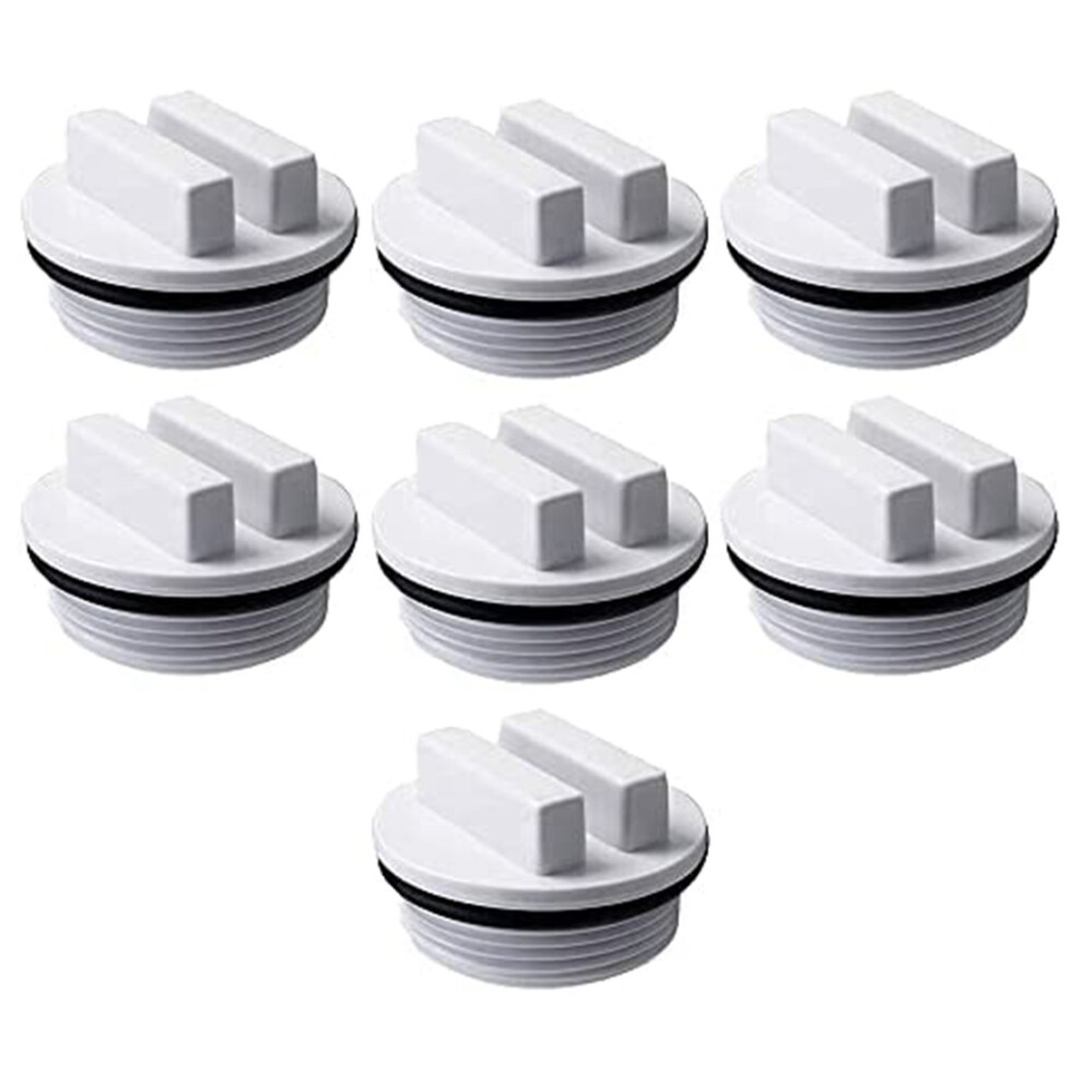 7 Pcs 1.5 Inch Threaded Pool Spa Return Winterizing Filter Drain Plug With O-Ring For Winterizing Pools During Season 4713276342410