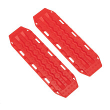 2Pcs Sand Ladder Recovery Ramp Board Escape Board for 1/10 RC Crawler Car Axial SCX10 TRX4 Upgrade Parts,Red