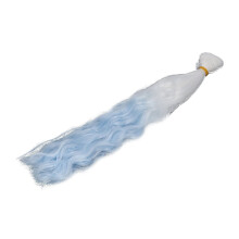 Mecha de pelo para muñecas degradado blanco-azul 30cm Altura/1m