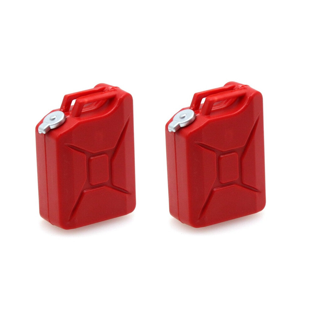 2Pcs Simulation Fuel Tank Decoration Tools For 1/8 1/10 Rc Crawler Car Axial Scx10 Trx4 Rc4wd D90, Red 6032234113007