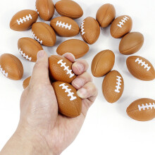 50 Palline Antistress da Rugby, Palla Sportiva in Schiuma, Palla Sportiva in Schiuma per Ricompensa di Carnevale Scolastico, Riempitivi Regalo