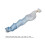 Weft di capelli per bambole gradiente bianco-blu 30cm/1.0m 2