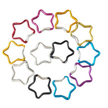 10 Stuks Vijfpuntige Ster Aluminium Karabijnhaak Sleutelhanger Outdoor Sleutelhanger Haak Waterfles Hangende Gesp Reisaccessoires