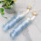 Fascio di capelli per bambole gradiente bianco-azzurro 30cm 1m Lunghezza 4