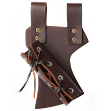 Medieval Shoulder Strap Sword Holder Sheath Scabbard for Adult Men Knight Weapon Cosplay Rapier Ring Belt Holster,Brown