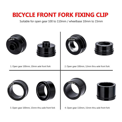 Versatile Front Fork Mount Block,Quick Release Thru Axle Road Bicycle Bracket Adapters for Truck/Trailer/Bikes Racks 2