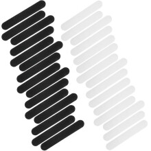 50 Pieces Disposable Cap Liner Moisture Wicking Sweatband Visor Hat Adhesive Sweat Absorbing Strips Patch Tape,Black