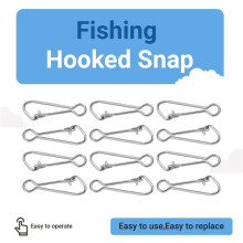 100Pcs Fishing Hooked Snap Fishing Swivel Snap Hook Connector Carp Fishing Tackle L-16Mm