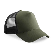 (One Size, Olive Green/Black) Beechfield Childrens/Kids Trucker Cap