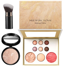 3 Pcs Baked Starter Kit, All-in-One Make Up Gift Sets For Women, Includes Baked Balance Foundation & Multi-Functional Makeup Palette & Retractable