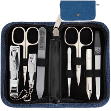 - brand quality 8 piece manicure pedicure grooming kit with glass nail file (490)