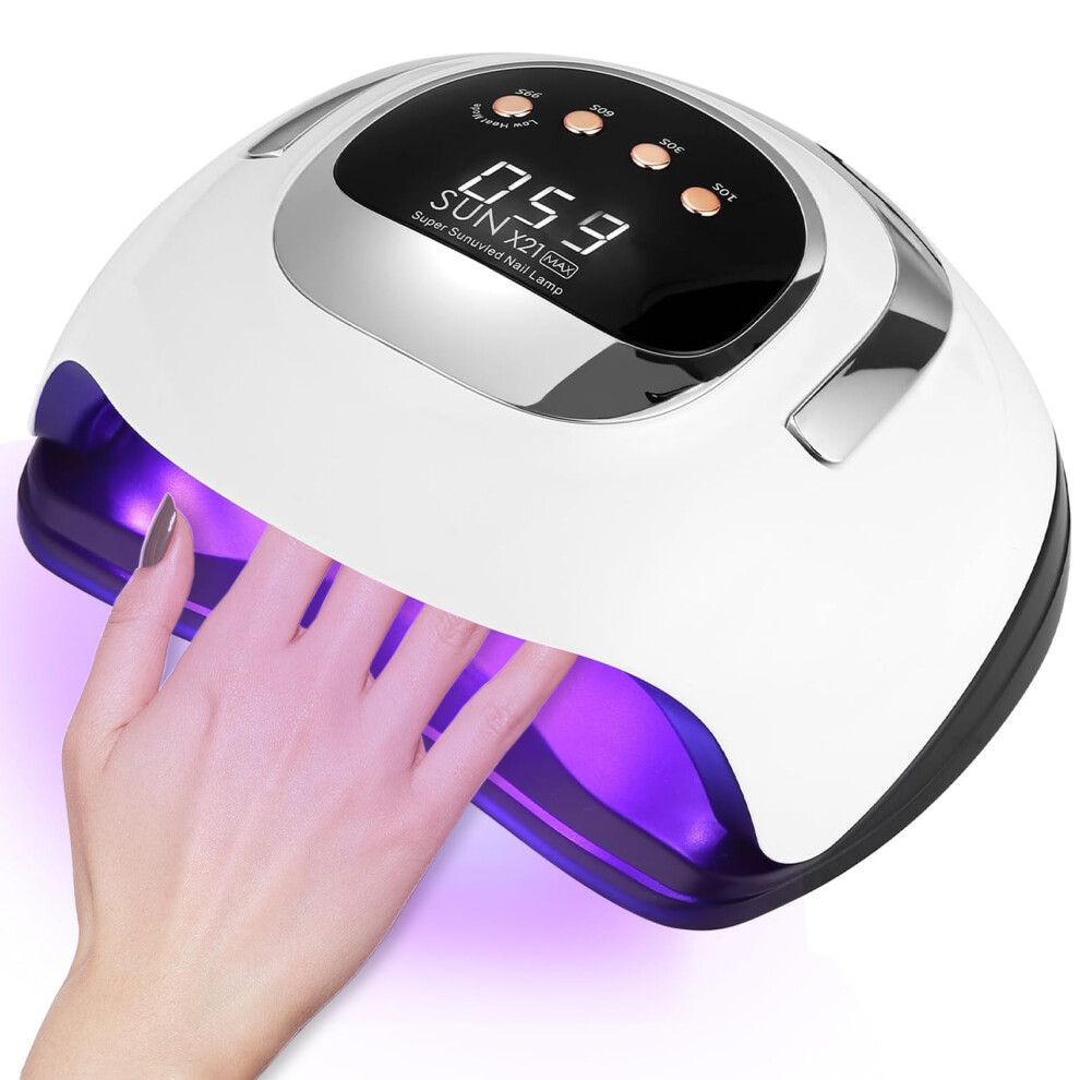 Quemiss Light Uv Led Nail Lamp 320W Professional Nail Dryer Gel Polish 4 Gear Timing Gel Nail Dryers 72 Beads Curing Gel Led Portable Handle Uv Lamps